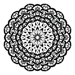 Circular pattern in the form of a mandala. Henna tattoo mandala. Mehndi style. Decorative pattern in oriental style. mandala design.