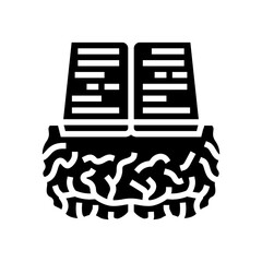 books brainstorm glyph icon vector. books brainstorm sign. isolated symbol illustration