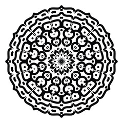Circular pattern in the form of a mandala. Henna tattoo mandala. Mehndi style. Decorative pattern in oriental style. mandala design.
