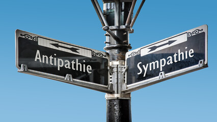 Signposts the direct way to sympathy versus antipathy