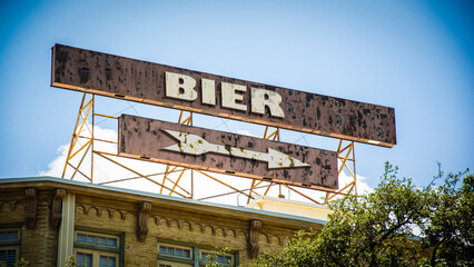 Signposts the direct way to Beer