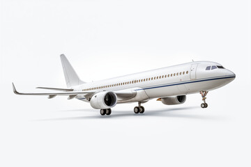 Airliner on withe background. PNG cutout. Airliner related themes. Images for graphic designers. Travel agency. Isolated plane. Image for website.
