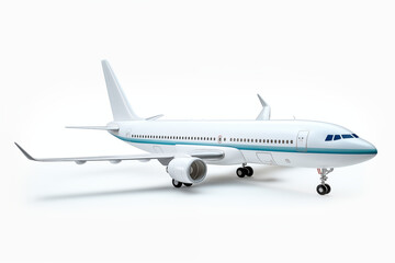 Obraz premium Airliner on withe background. PNG cutout. Airliner related themes. Images for graphic designers. Travel agency. Isolated plane. Image for website.