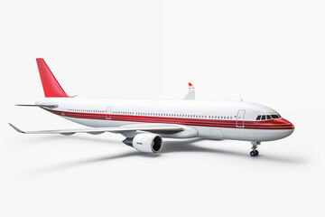 Fototapeta premium Airliner on withe background. PNG cutout. Airliner related themes. Images for graphic designers. Travel agency. Isolated plane. Image for website.