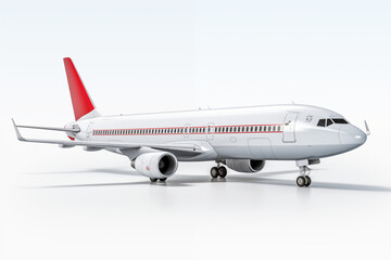 Obraz premium Airliner on withe background. PNG cutout. Airliner related themes. Images for graphic designers. Travel agency. Isolated plane. Image for website.