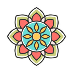 Traditional Mandala Art vector illustration in Transparent Background