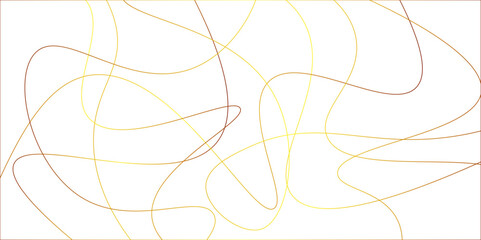 Random pattern colorful line stroke on a transparent background. Chaotic random lines abstract geometric pattern vector background. Decorative golden pattern with tangled curved lines.	