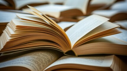 Fototapeta premium Open Book with Pages Spread - Knowledge and Literature