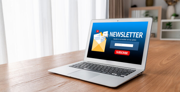 newsletter signup page on computer for customer to subscribe snugly newsletter update information to subscriber