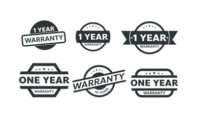 1 year waranty vector 
