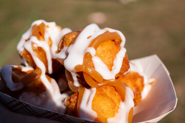 Dulce de Leche Donut holes at fair 