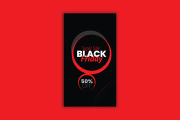 Black Friday sale social media post banner design template 