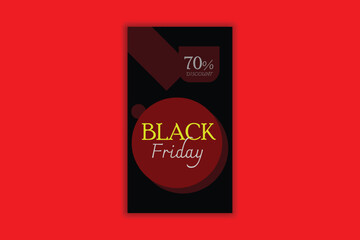 Black Friday sale social media post banner design template 