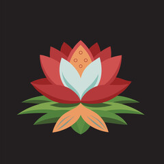 Obraz premium sacred lotus flower Vector 3D Image Download.