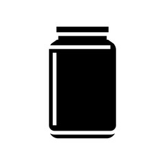 jar glass package glyph icon vector. jar glass package sign. isolated symbol illustration