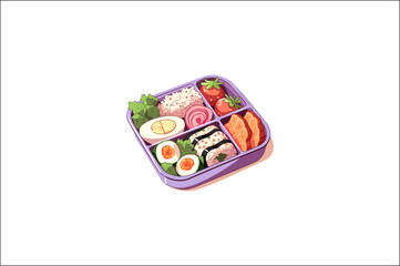 Lunch box Vector illustration Clipart, Lunch box & tiffin box Clipart, food lunch box.