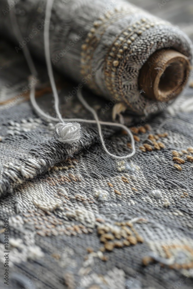 Poster thread detail from fabric, useful for textures and patterns