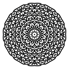 Simple mandala design for coloring. Vector floral mandala. Geometric ornamental mandalas