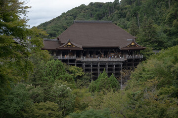 Temple in Japan on a cloudy day