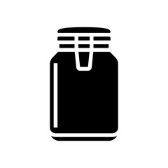 canister glass package glyph icon vector. canister glass package sign. isolated symbol illustration