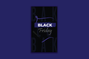 Gradient Black Friday sale social media post banner design template 