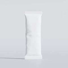 Bar packaging white color realistic 3D render illustration for mockup collection