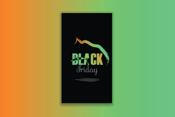 Gradient Black Friday sale social media post banner design template 