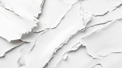White Torn Paper Texture Background - Abstract Minimalist Design