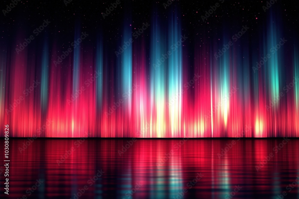 Poster a captivating fusion of bold red and cyan in a minimalist design at twilight. generative ai