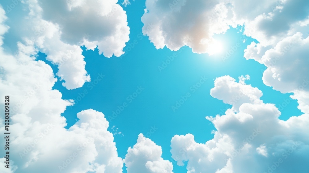 Aufkleber a sky filled with clouds that morph and shift, their shapes and forms constantly changing, creating 