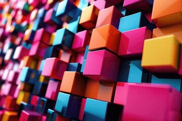 Obraz premium Colorful cube wall