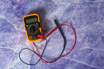 Multimeter. Multifunctional measuring device close-up.