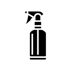 spray bottle glass package glyph icon vector. spray bottle glass package sign. isolated symbol illustration