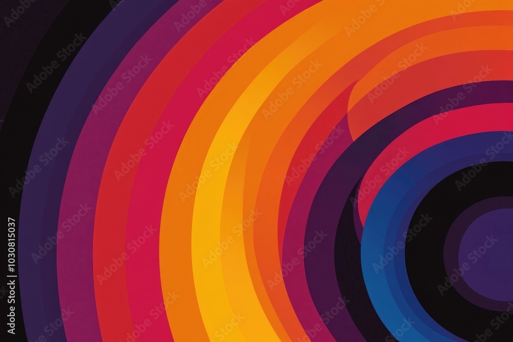 Poster colorful circular design pattern