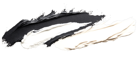 PNG Abstract Black and White Paint Texture Background Isolated on Transparent Background