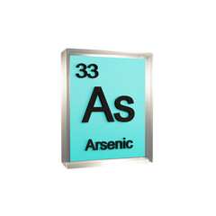 Arsenic side - Periodic Table Element, Scientific and Educational Use, Transparent and Translucent...