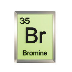 Bromine front- Periodic Table Element, Scientific and Educational Use, Transparent and Translucent...