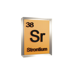 Strontium side - Periodic Table Element, Scientific and Educational Use, Transparent and...