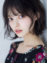 日本人女性のヘアモデル