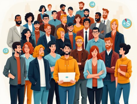 Multi-Collage of People with Business