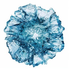 Fototapeta premium A blue flower made of ice