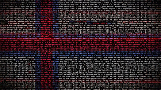 Binary code on flag of Faroe Islands. Program source code or Hacker concept on Faroese flag. Faroe Islands digital technology security, hacking or programming