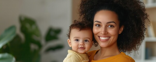 Businesswoman smiling at home while playing with her child, worklife balance, parenting and career harmony