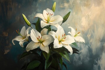 White Flowers in Vase