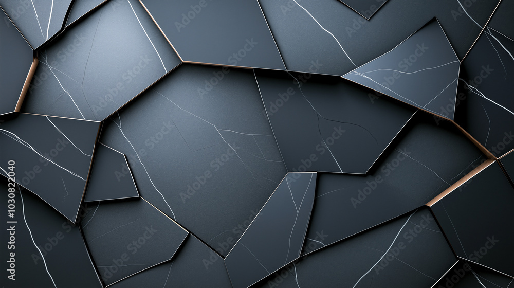 Poster sleek dark marble texture featuring deep black stone with intricate patterns and subtle veins, creat