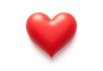 Fototapeta premium Shiny Red Heart Love Symbol Illustration