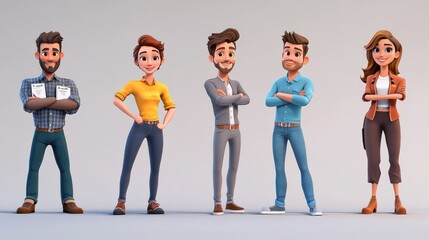 A 4D cartoon insurance agent with policies on a wh 154 1728 person, guy, standing, casual, smiling, people, one, business, jeans, worker, studio, student, fashion, construction, smile, woman, boy, sh