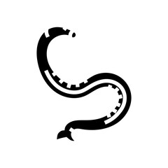 hookworm parasite glyph icon vector. hookworm parasite sign. isolated symbol illustration