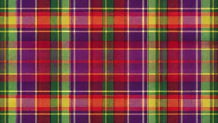 Plaid Fabric Pattern Vector in Low Light for Textiles, Fashion, and Home Decor