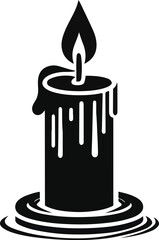 candle black vector